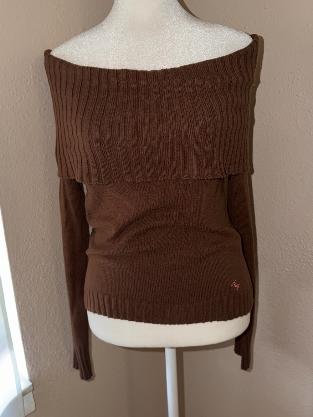 Vintage Y2K Abercrombie & Fitch 2000s Off Shoulder Knit Sweater